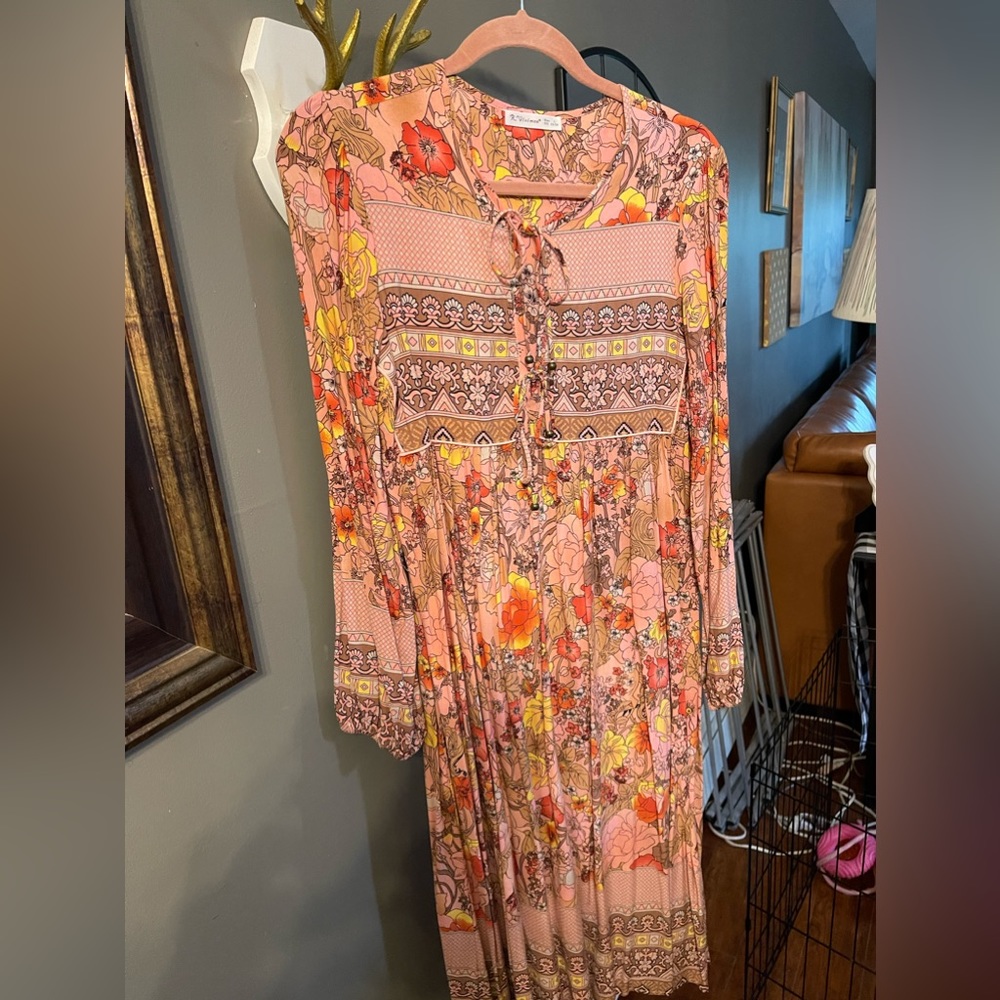 Amazon dress floral size L